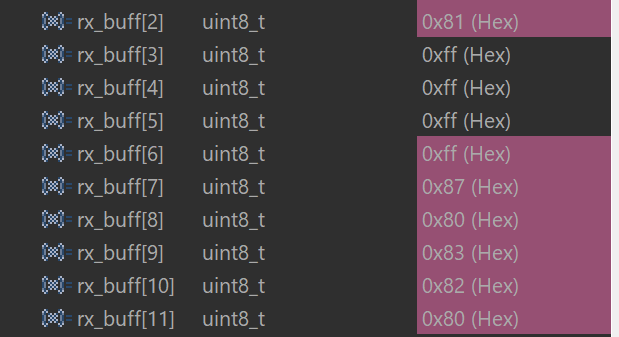 debugger GetImg RX garbage